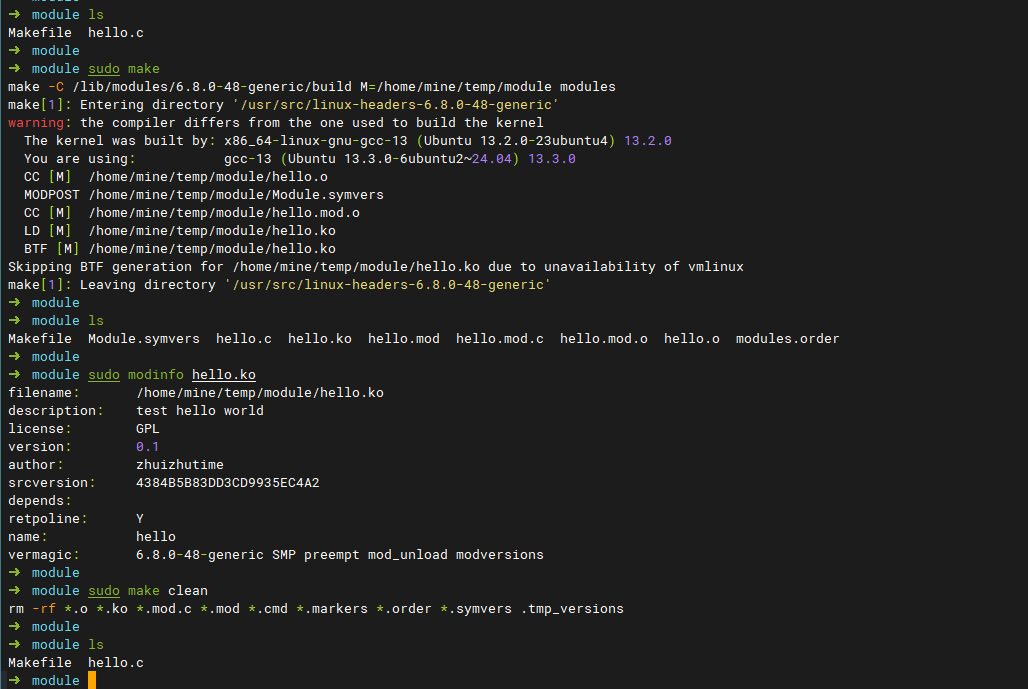 create module