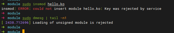 load module fail